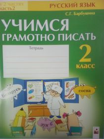 Учимся грамотно писать. Тетрадь по русскому языку 2 класс в 2 частях
