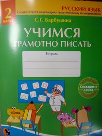 Учимся грамотно писать: тетрадь по русскому языку для 2 класса.