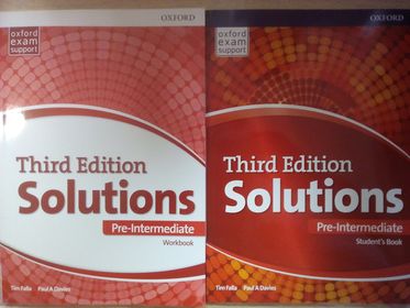 Solutions.  А2 – Pre-Intermediate.Students Book + Work Book.Солюшн пре-интермедиат учебник и   рабочая тетрадь.(Комплект).3-е издание.
